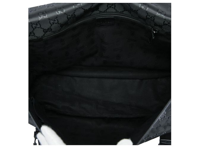 Borsa Messenger Gucci GG Stampata Nera Nero - vista 4