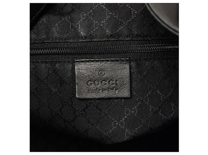 Bolsa Satchel Gucci em couro de bezerro preta com Bamboo e Web Preto - vista 5