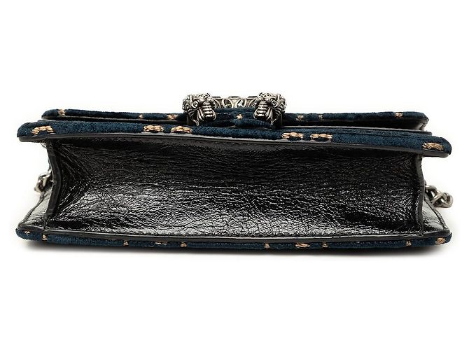 Borsa a tracolla Mini GG Velvet Dionysus Gucci blu - vista 3