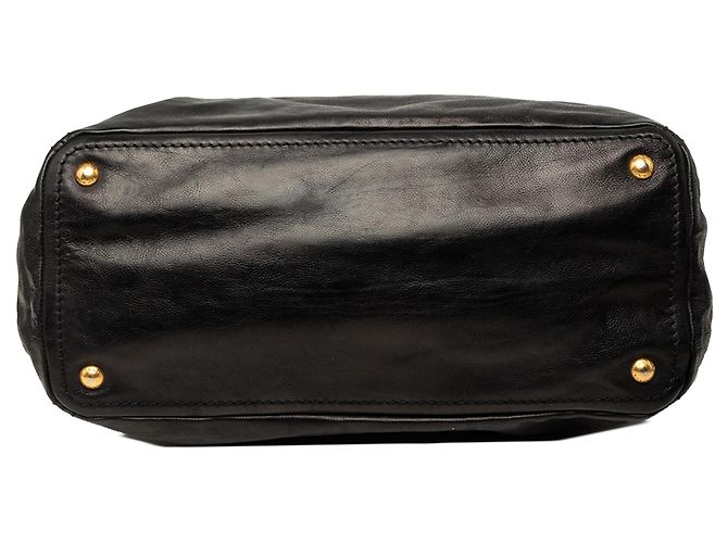 Borsa tote convertibile aperta Prada Glace Calf nera Nero - vista 3