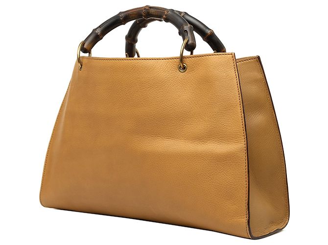 Bamboo Bolso de piel de becerro Gucci marrón con bambú Castaño - vista 2