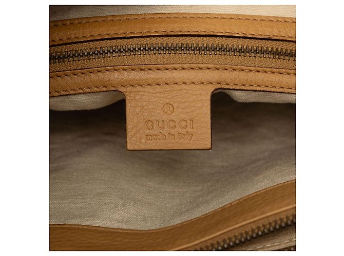 Bamboo Bolso de piel de becerro Gucci marrón con bambú Castaño - vista 5
