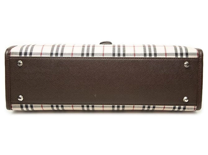 Borsa a mano Burberry House Check Canvas Beige - vista 3