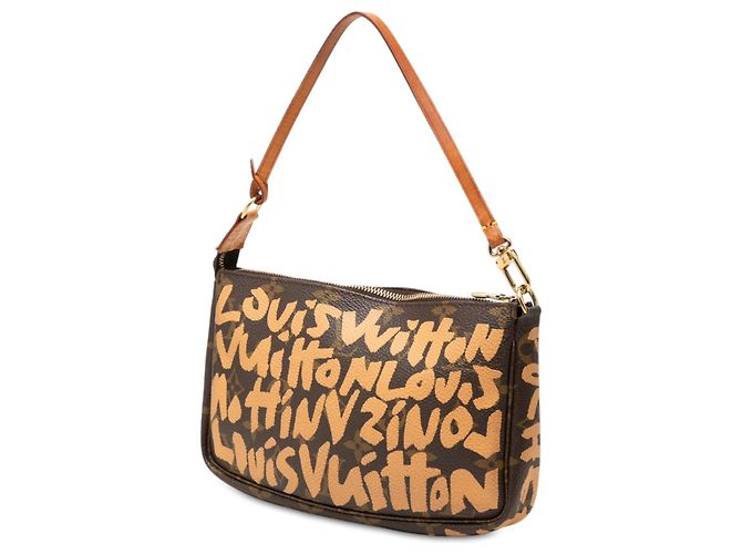 Louis Vuitton Stephen Sprouse Monogram Graffiti Pochette Accessoires Schultertasche Braun - Ansicht 2