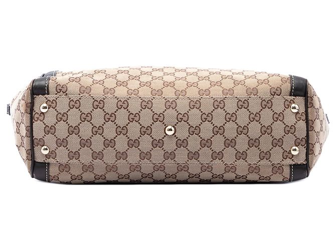 Borsa Tote Trophy Gucci GG Canvas marrone - vista 3