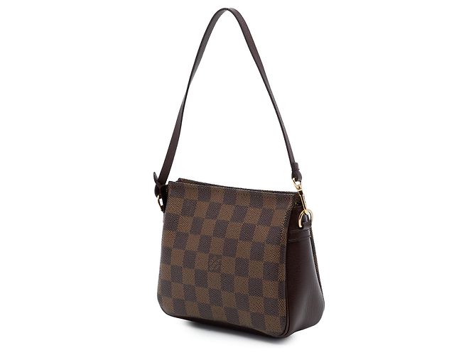 Borsa a mano Louis Vuitton Damier Ebene Trousse Pochette Marrone - vista 2