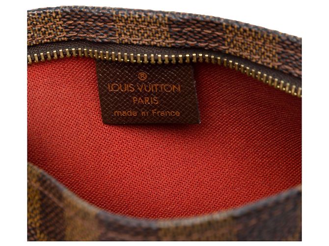Borsa a mano Louis Vuitton Damier Ebene Trousse Pochette Marrone - vista 5