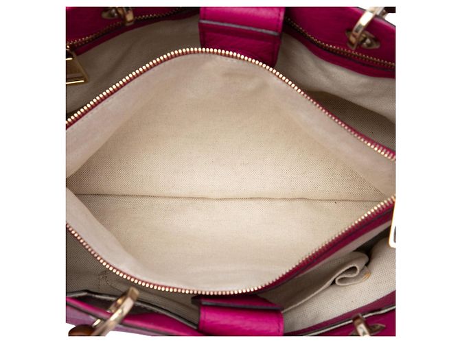 Bamboo Bolsa Shopper Satchel Gucci Medium em couro de bezerro rosa com bambu - vista 4