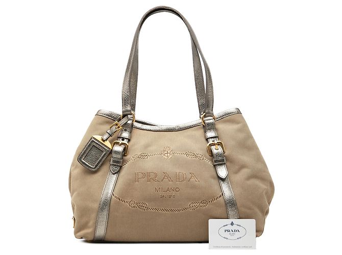 Prada Canvas Canapa Logo Tote braun - Ansicht 7