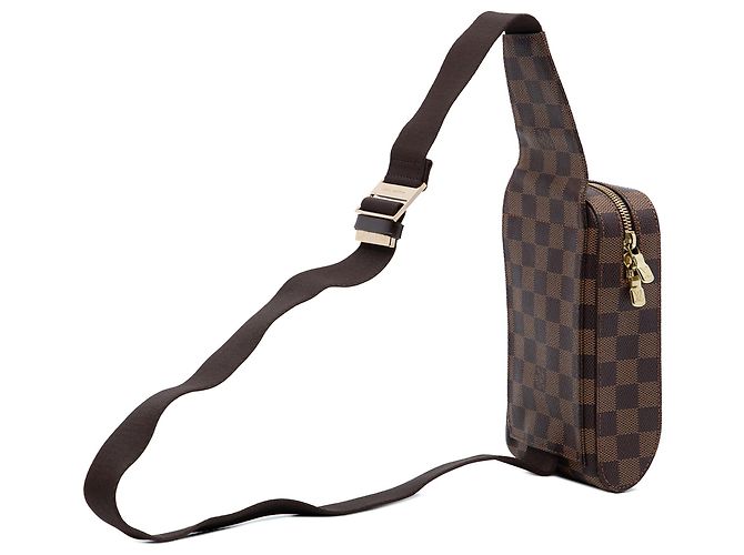 Borsa a tracolla Louis Vuitton Damier Ebene Geronimos Marrone - vista 2