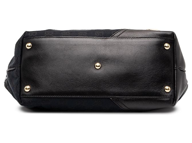 Borsa Tote New Britt Gucci GG Canvas Nera Nero - vista 3