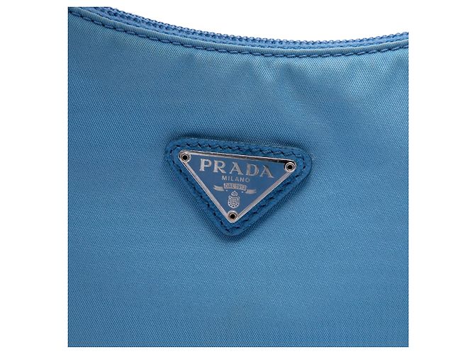 Prada Mini Tessuto Re Edition 2000 Schultertasche Blau - Ansicht 5