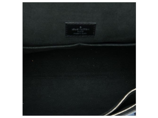 Borsa Satchel Louis Vuitton Cluny MM in pelle Epi Denim blu - vista 4