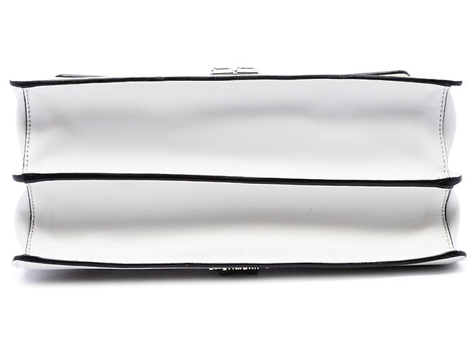 Borsa Satchel Elektra con borchie in pelle City Calf e Saffiano bianca Prada Bianco - vista 3