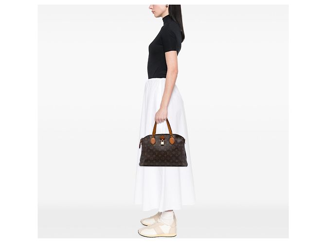 Borsa Satchel Louis Vuitton Monogram Rivoli MM Marrone - vista 6
