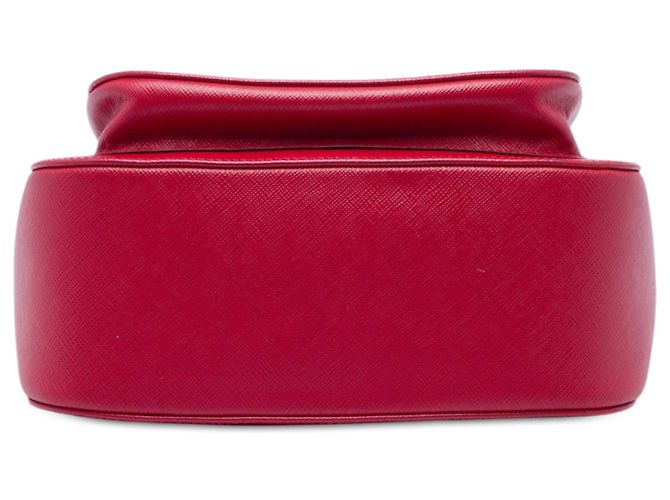 Sac cabas satchel Prada Saffiano Lux Metropolis rouge - vue 3