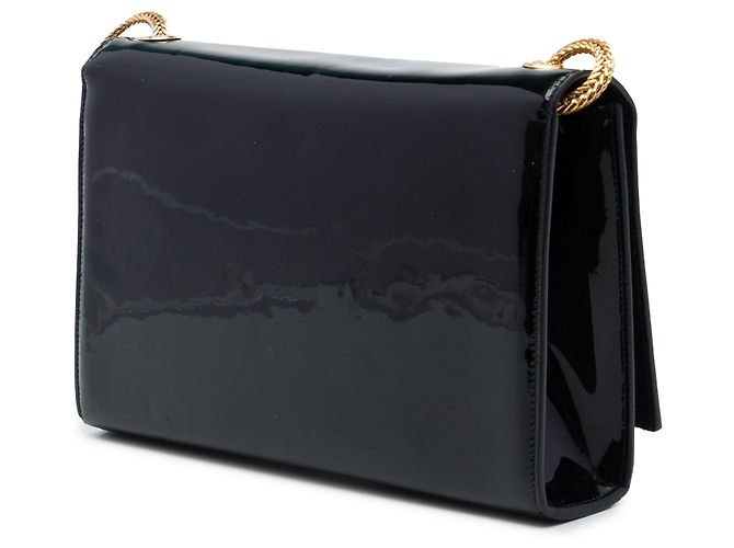 Autre Marque Borsa a tracolla Saint Laurent Kate Tassel Medium in vernice nera con monogramma classico Nero - vista 2