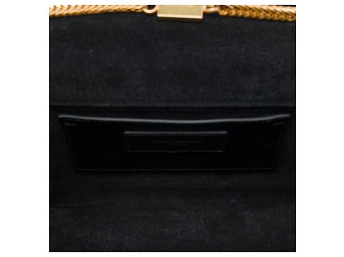 Autre Marque Borsa a tracolla Saint Laurent Kate Tassel Medium in vernice nera con monogramma classico Nero - vista 4