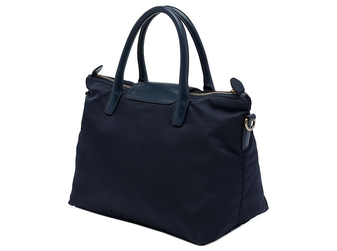 Borsa Prada in Tessuto con rifiniture in Saffiano Blu - vista 2