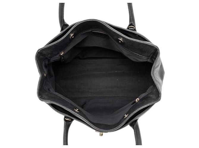 Borsa Chanel Executive Cerf Tall in pelle Caviar nera Nero - vista 4