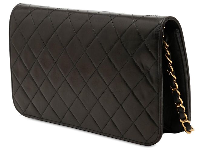 Schwarze Chanel Medium CC Quilted Lambskin Full Single Flap Schultertasche - Ansicht 2