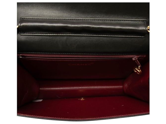 Schwarze Chanel Medium CC Quilted Lambskin Full Single Flap Schultertasche - Ansicht 4