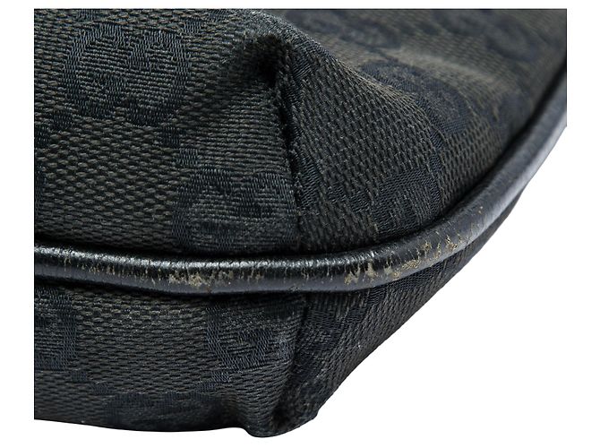 Borsa a tracolla Gucci GG Canvas nera Nero - vista 8