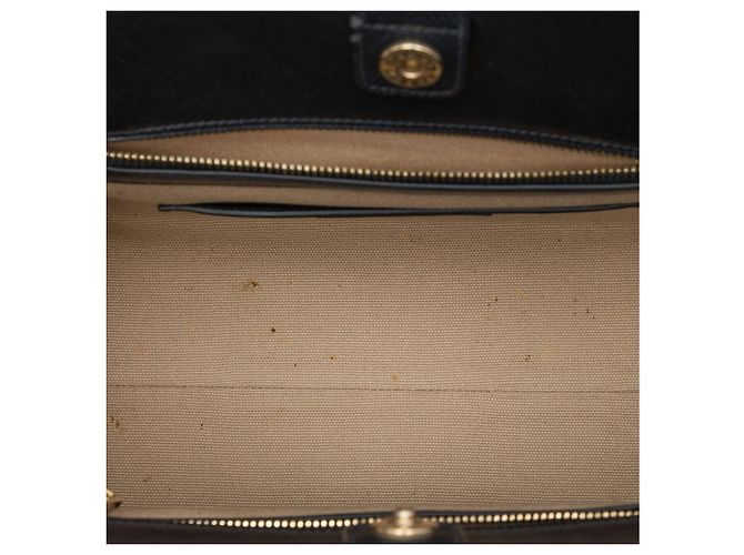 Prada Satchel-Tasche aus beigem Canvas mit bicolor Saffiano-Lederbesatz - Ansicht 4