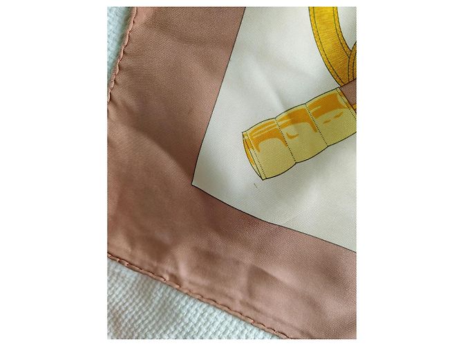 Hermès Seidentuch Carré 90 Eperon d'Or Pink Beige Golden - Ansicht 4