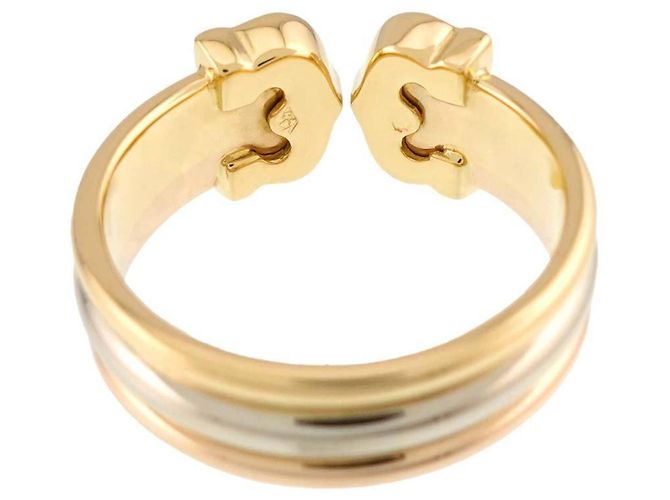 Cartier 2C #51 Ring aus drei Farben Gold mit Diamanten - Ansicht 4