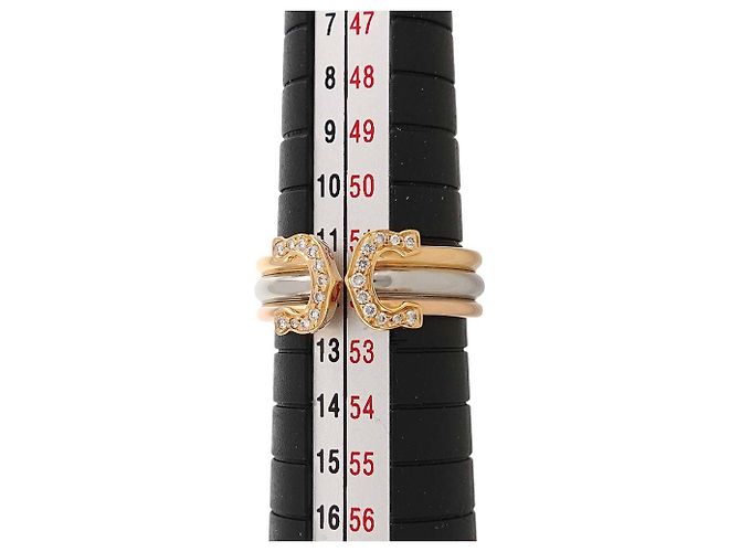 Cartier 2C #51 Ring aus drei Farben Gold mit Diamanten - Ansicht 5
