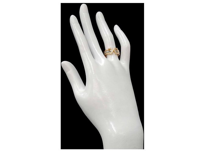 Cartier 2C #51 Ring aus drei Farben Gold mit Diamanten - Ansicht 6