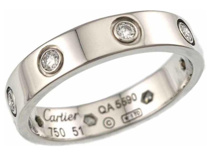 Anello Mini Love Cartier in oro bianco 18K - vista 4