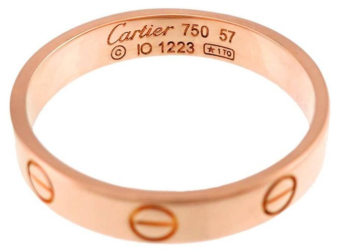 Anello Mini Love Cartier in oro rosa 18K - vista 3
