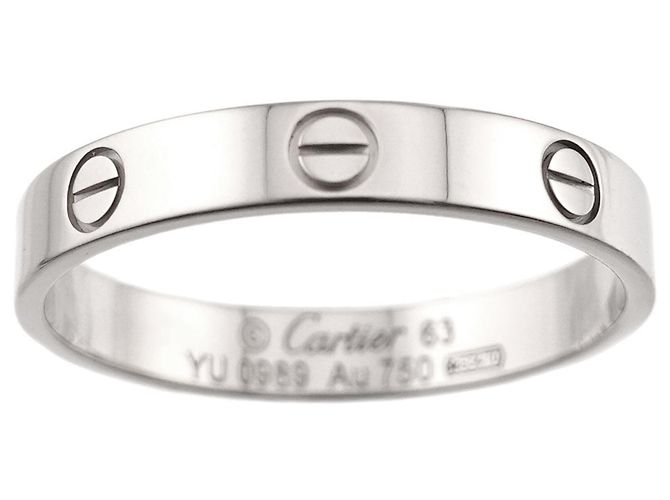 Anello Mini Love Cartier in oro bianco 18K - vista 2