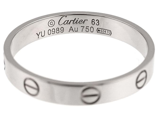 Anello Mini Love Cartier in oro bianco 18K - vista 3