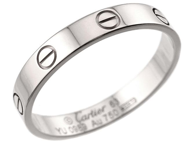 Anello Mini Love Cartier in oro bianco 18K - vista 4