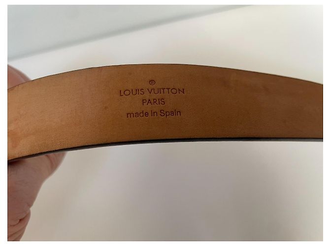 Louis Vuitton Monogram Leather Belt Brown Golden - view 8