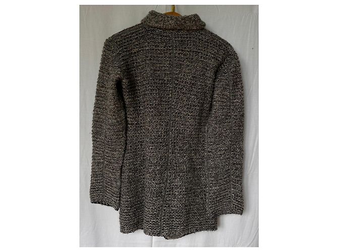Giorgio Armani Cardigan aus Woll-Seiden-Mischung Braun Grau - Ansicht 4