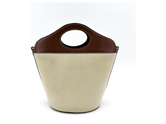 Burberry kleine Canvas-Eimer mit Leder Schwarz - Ansicht 2
