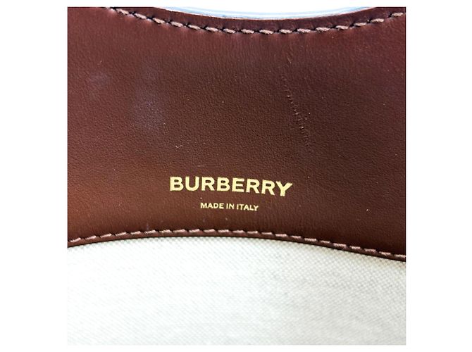 Burberry kleine Canvas-Eimer mit Leder Schwarz - Ansicht 6