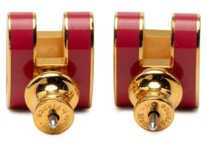Hermès Hermes Pop H Stud Earrings Pink Golden - view 2