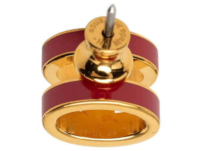 Hermès Hermes Pop H Stud Earrings Pink Golden - view 4