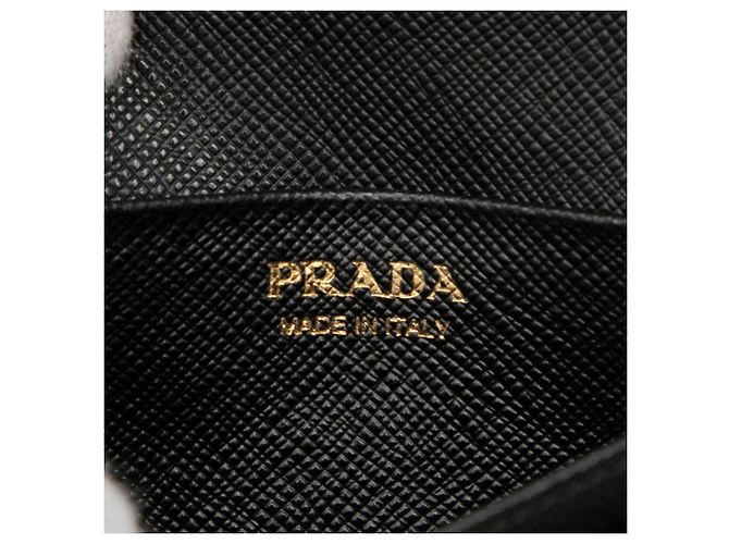 Prada Black Saffiano Leather Business Card Case - view 5