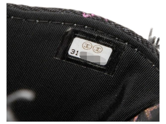 Bolso de Hombro Chanel Mini Matelassé Coco Mark con Cadena Negro Multicolor - vista 6
