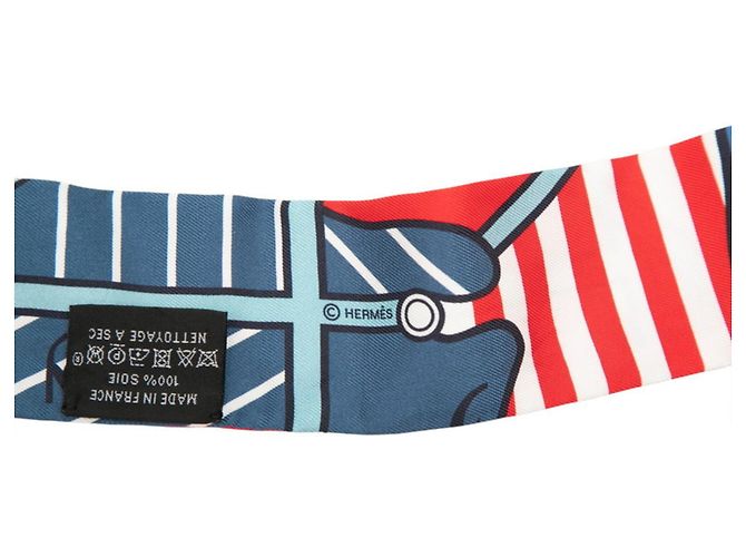 Hermès Lenço Hermes Twilly Quadrige Baydadere Multicor - vista 4