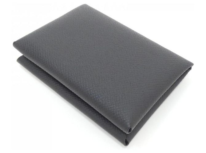 Hermès Portamonete Hermes Calvi Duo Nero - vista 2