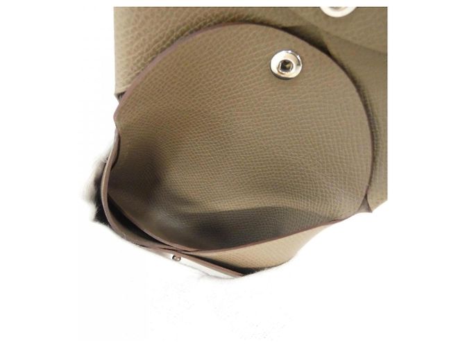 Porta-moedas Calvi Duo Hermès em cinza Etoupe Taupe - vista 4