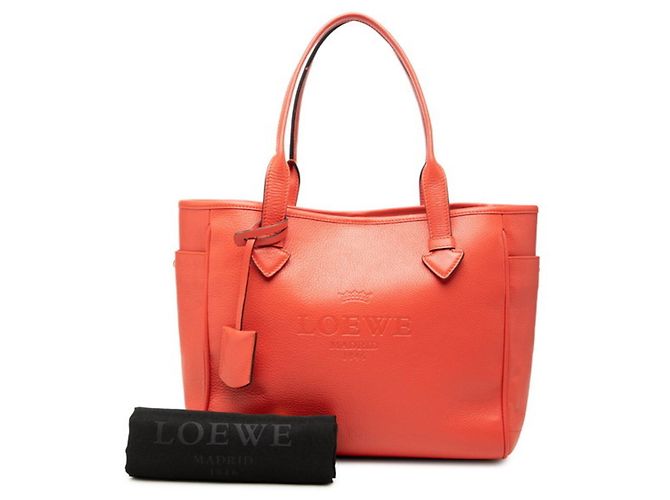 Borsa Tote e a tracolla Loewe Heritage in pelle rossa Rosso - vista 7