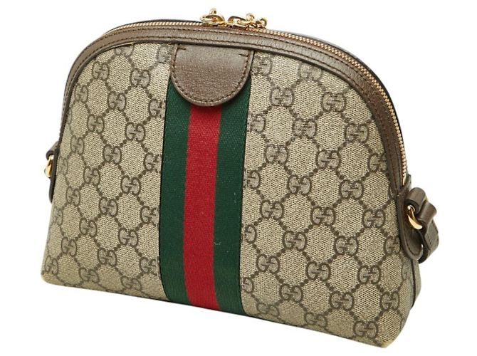 Borsa a tracolla Gucci Ophidia GG Supreme Sherry Line Marrone - vista 2